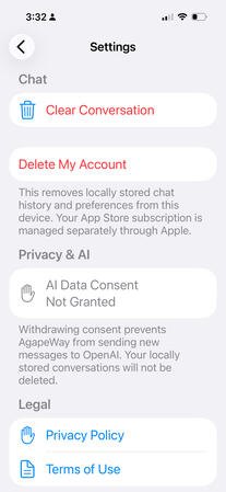 Setting - Delete My Account